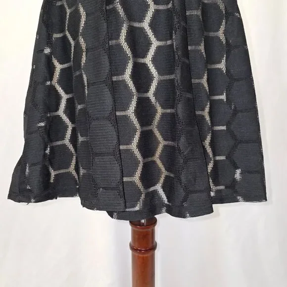 Lily Rose Geometric Black Lace Special Occasion Dress Size Large - Picture 4 of 11